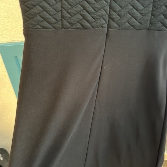 Joseph Ribkoff black midi dress size 4 empire waist quilted top - Picture 13 of 15